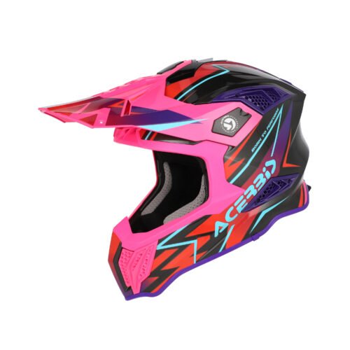 Casco Moto Cross Acerbis Airstrike-X Nero/Rosa