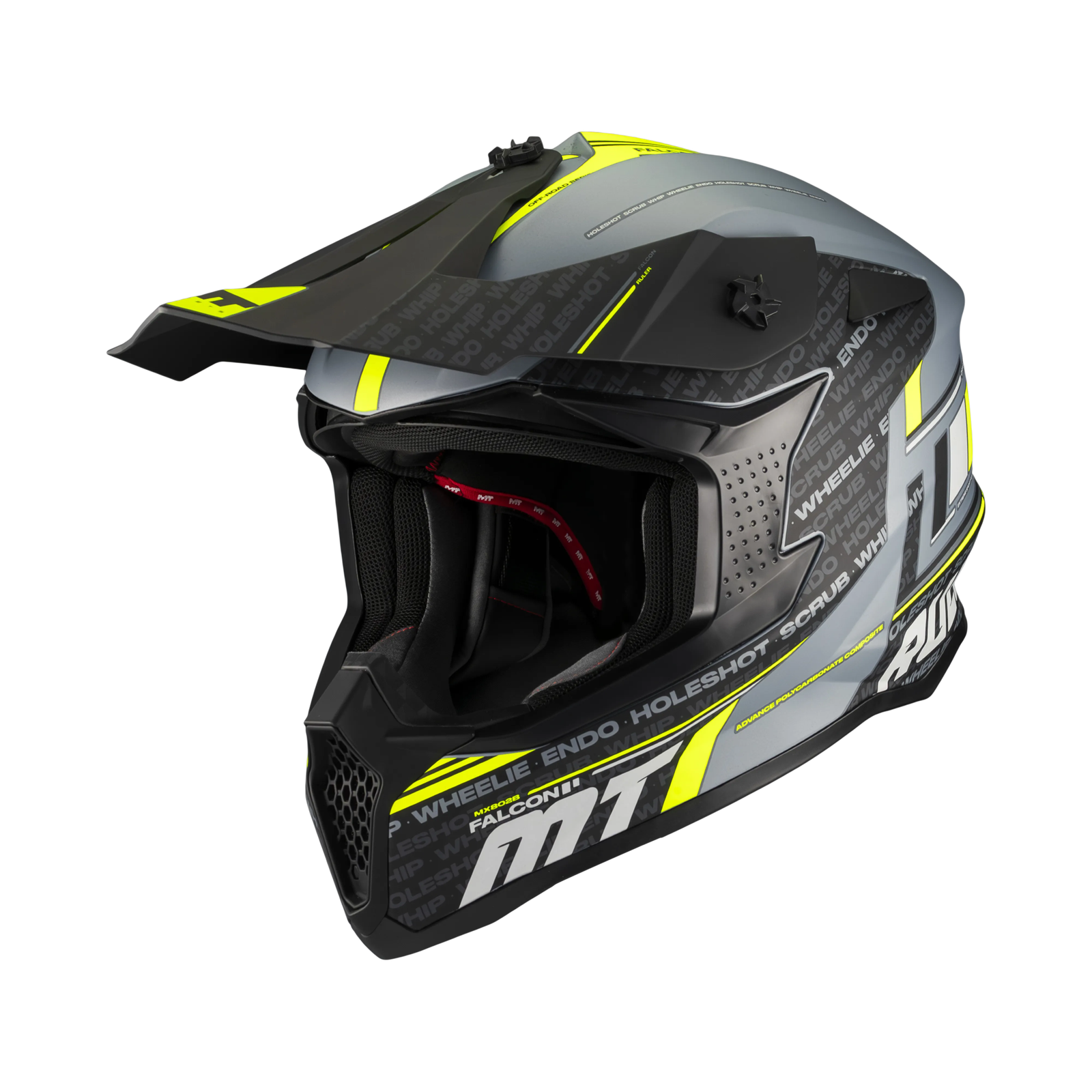 Casco Cross MT Helmets Falcon S Ruler C2 Opaco