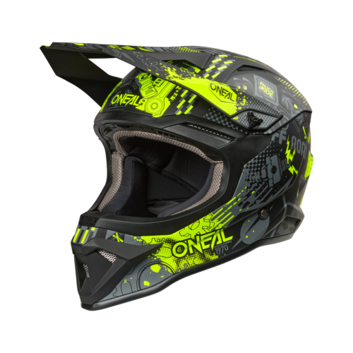 Casco Moto Cross Bambino O'Neal 1SRS Vibrant Nero/Giallo Fluo