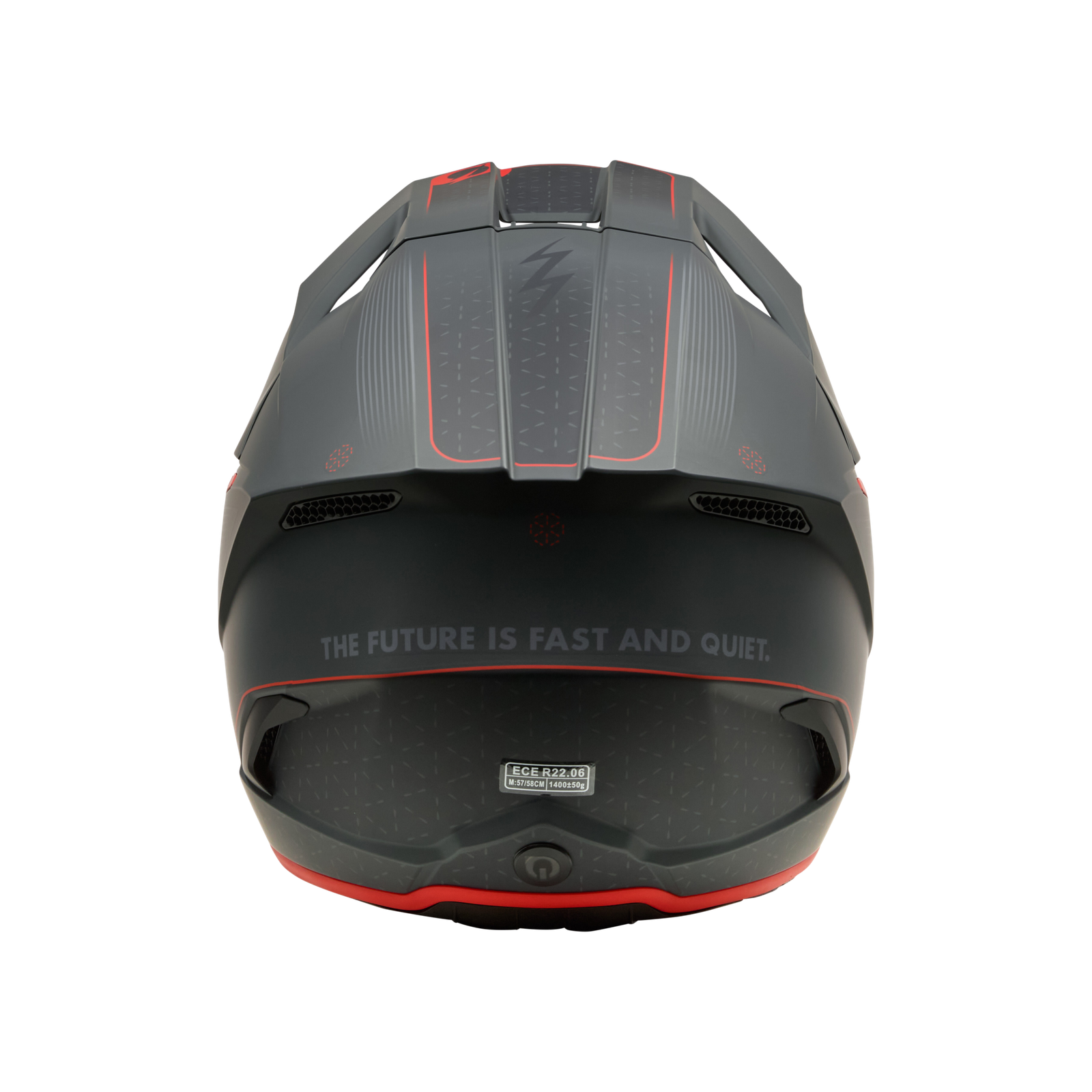 Casco Moto Cross O'Neal 3SRS E-Stroke Grigio/Rosso - immagine 4