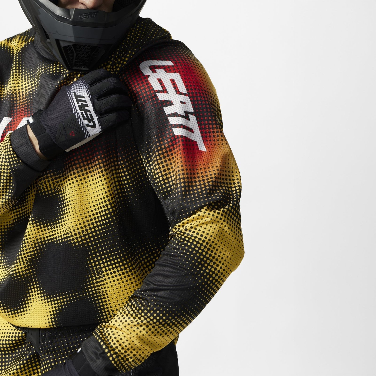 Completo Cross Leatt Moto 3.5 Ride Kit Leopard Giallo - immagine 3
