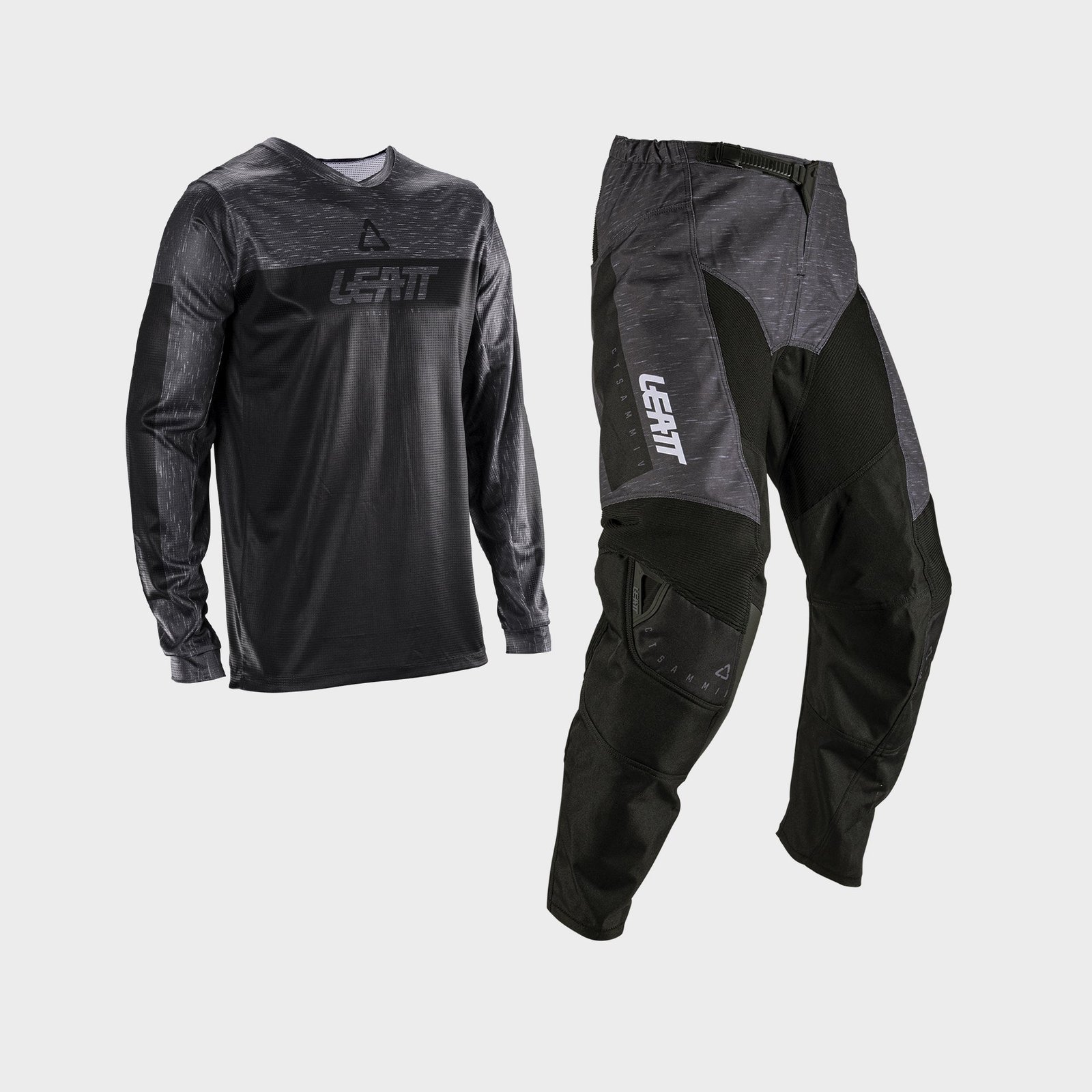 Completo Cross Leatt Moto 3.5 Ride Kit Stealth Nero/Grigio