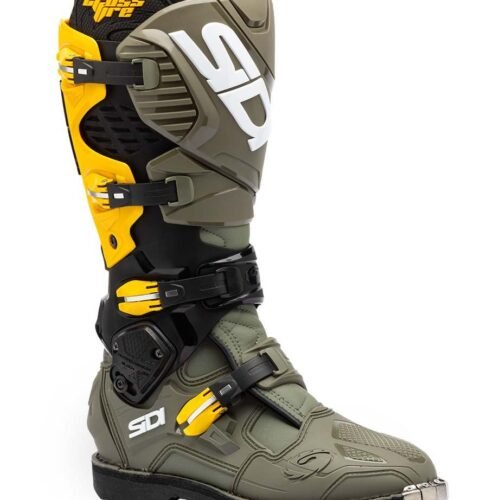 Stivali Moto Cross Sidi Crossfire 3 Verde Militare/Ocra