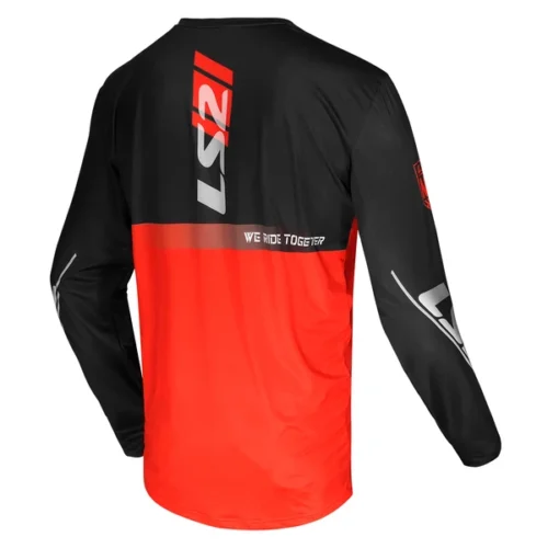 Maglia Moto Cross LS2 Gravel Nero/Rosso