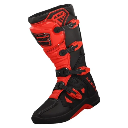 Stivali Moto Cross LS2 Raptor Nero/Rosso