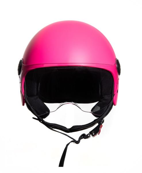 Casco Moto Scooter Jet JFM 900 Rosa Opaco " Sto Nervosa " - immagine 4