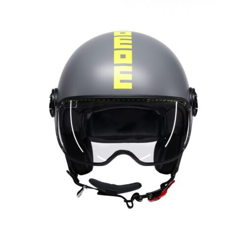 Casco Jet Momodesign FGTR Classic Fluo Matt Grey/Yellow Fluo