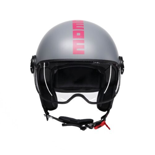 Casco Jet Momodesign FGTR Classic Fluo Matt Grey/Fucsia