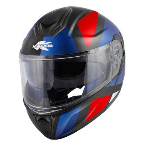Casco Moto Modulare Kappa KV50 Galaxy Nero Rosso Blu Opaco