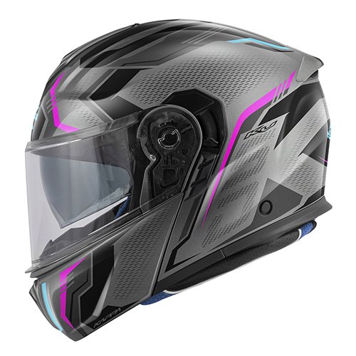 Casco Moto Modulare Kappa KV50 Escalade Titanio Lucido/Rosa