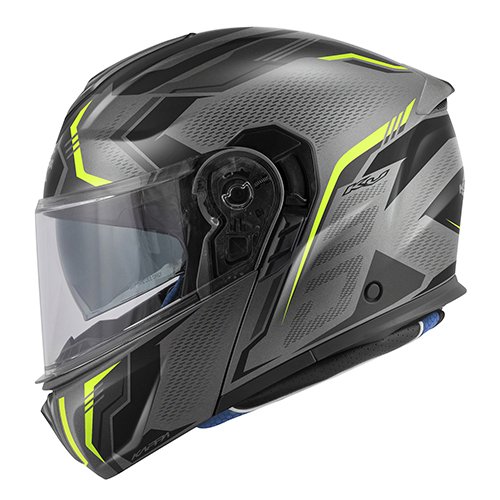 Casco Moto Modulare Kappa KV50 Escalade Titanio Opaco/Giallo