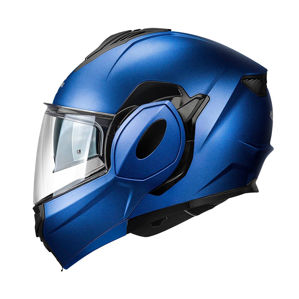 Casco Moto Flip-Back Kappa KV55 Basic Blu Metallizzato Opaco