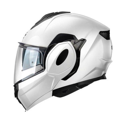 Casco Moto Flip-Back Kappa KV55 Basic Bianco Lucido