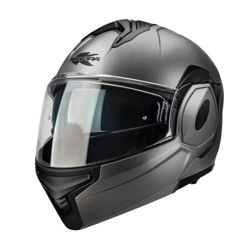 Casco Moto Flip-Back Kappa KV55 Basic Titanio Opaco