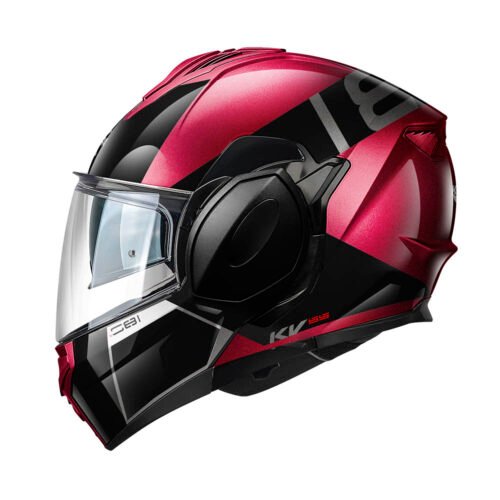 Casco Moto Flip-Back Kappa KV55 York Bordeaux Lucido Metallizzato