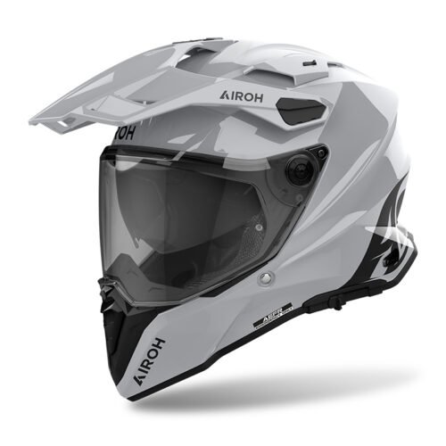 Casco Moto Adventure Airoh Commander 2 Color Grigio Cemento Lucido