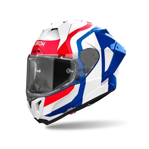 Casco Moto Integrale Airoh GP 800 Competition Blu/Rosso Lucido