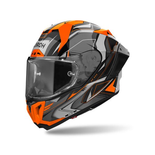 Casco Moto Integrale Airoh GP 800 Must Arancione Lucido