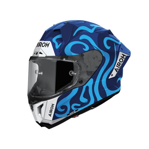 Casco Moto Integrale Airoh GP 800 Swain Blu Lucido