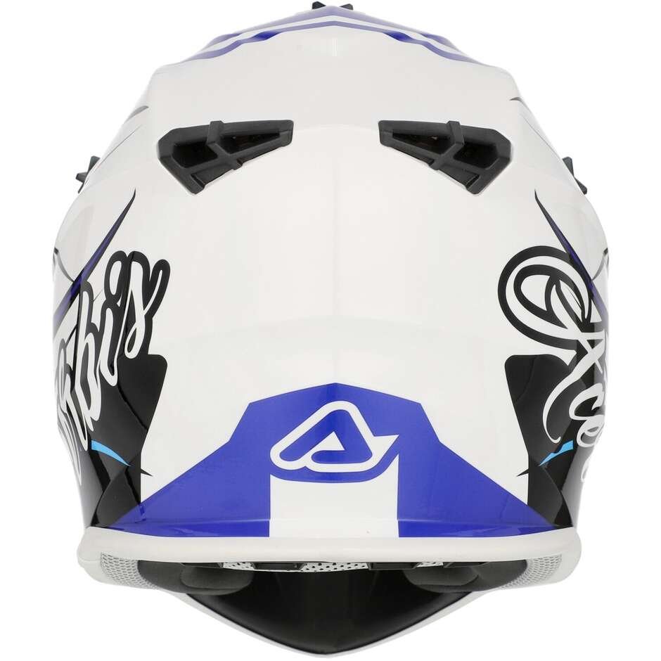 Casco Moto Cross Acerbis Linear 22.06 Bianco Blu - immagine 3