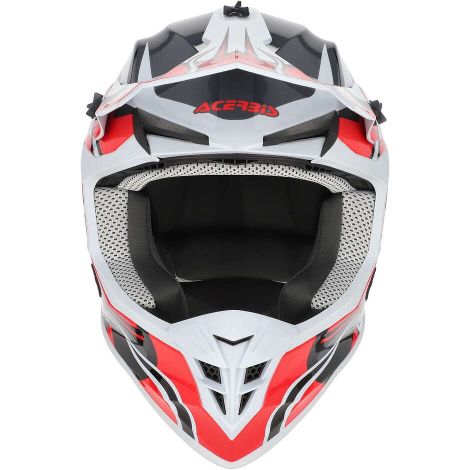 Casco Moto Cross Acerbis Linear 22.06 Grigio Rosso - immagine 4