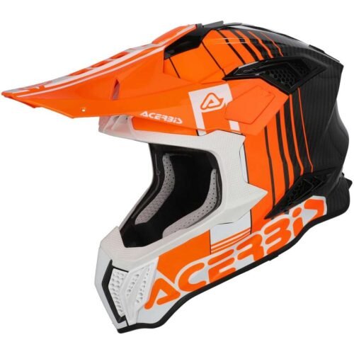 Casco Cross Enduro Acerbis Airstrike-C Arancione/Bianco