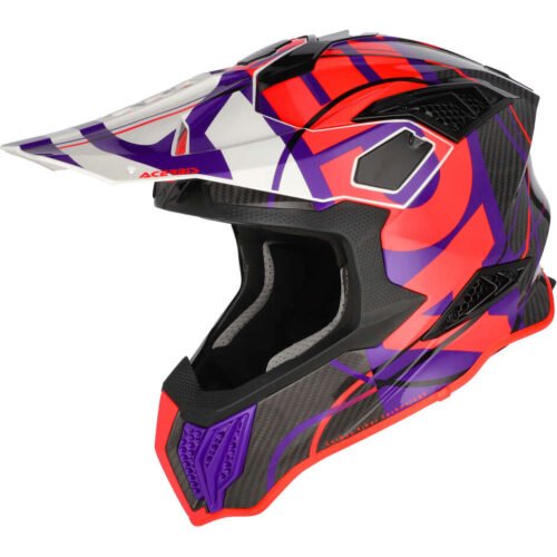 Casco Cross Enduro Acerbis Airstrike-C Rosso/Viola