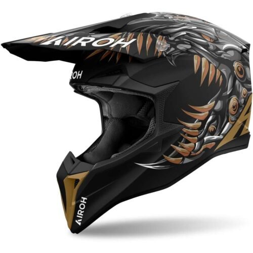 Casco Moto Cross Enduro Airoh Wraaap Cyborg Matt