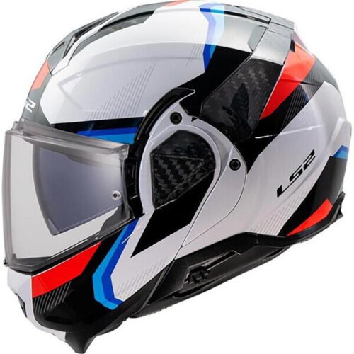 Casco Moto Modulare LS2 FF910 Advant II Triple Bianco/Blu/Rosso