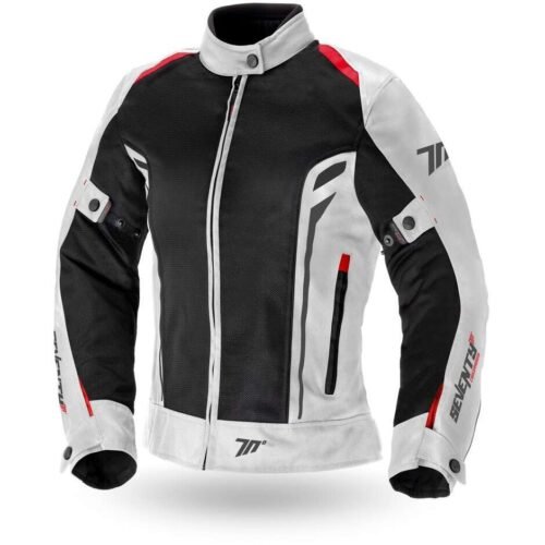 Giacca moto Donna Estiva Seventy JT36 Sport Line Rosso Ghiaccio