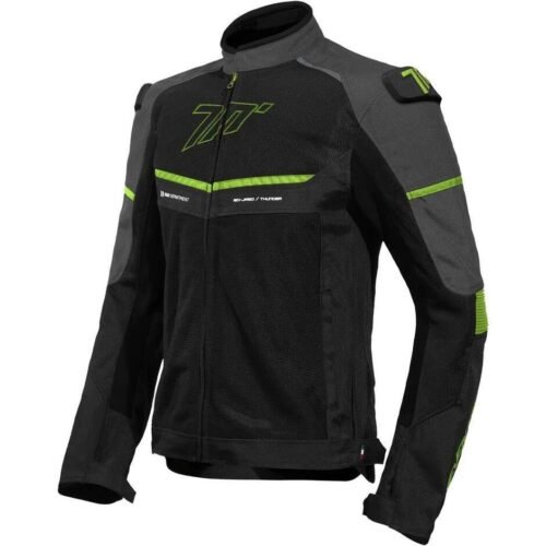 Giubbotto Moto Seventy Degrees SD-JR60 THUNDER Nero Grigio Giallo Fluo