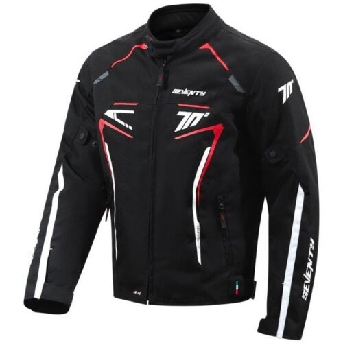 Giubbotto Moto Seventy Degrees SD-JR65 PISTON Nero Rosso
