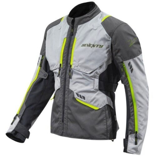 Giubbotto Moto Seventy Degrees SD-JT67 TANAMI Nero Giallo Fluo
