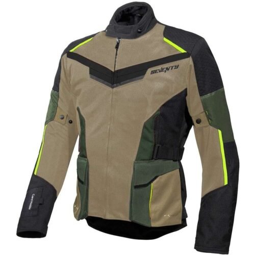 Giubbotto Moto Seventy Degrees SD-JT70 ATACAMA Sabbia Verde Giallo Fluo