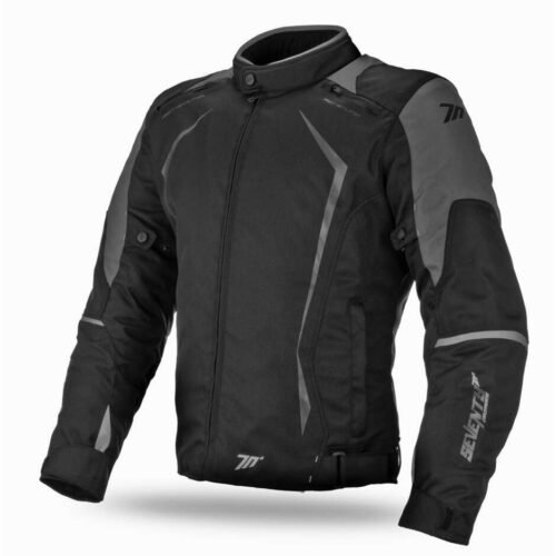 Giubbotto Moto Tecnico In Tessuto Seventy JR47 Racing Line Nero Grigio