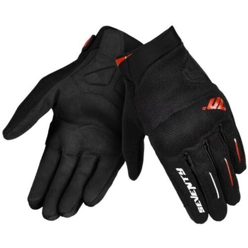 Guanti Moto Seventy Degrees SD-C40 ASPHALT Nero Rosso