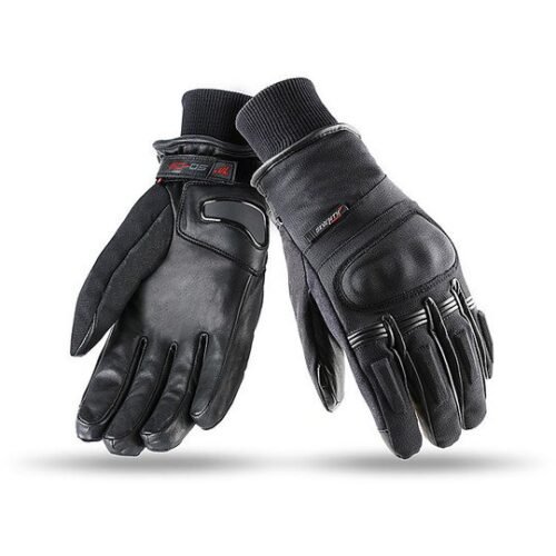 Guanti Moto Tecnici Invernali Seventy Con Protezioni In Tessuto C9 Omologato Nero