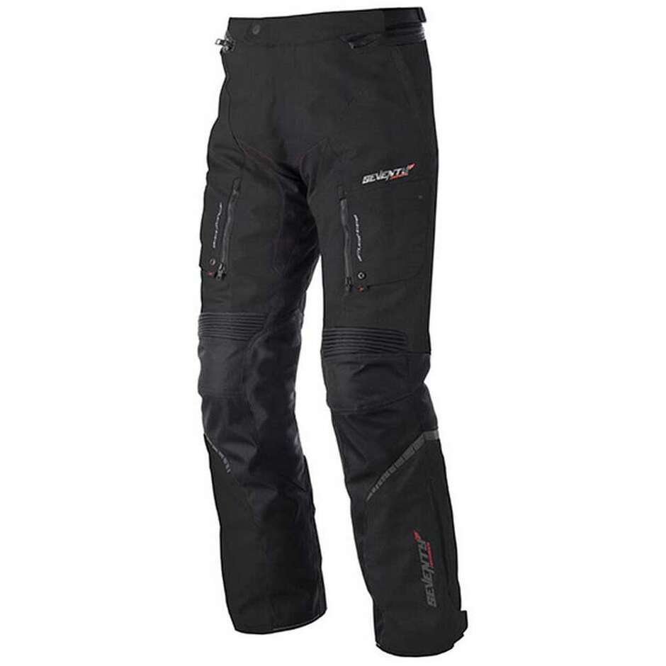 Pantaloni Moto Touring Tre strati Seventy SD-PT1s Accorciati Nero