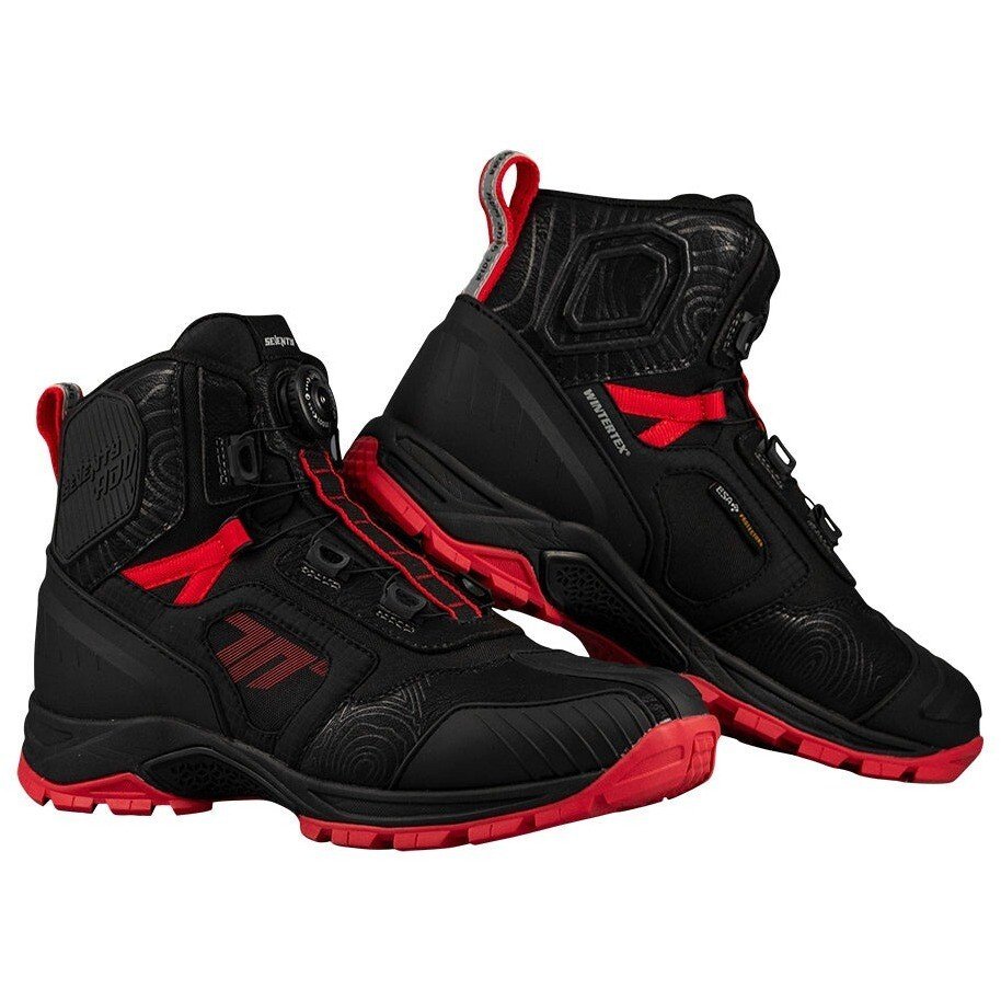 Scarpe Moto Seventy Degrees SD-BA7 STELVIO LOW Nero Rosso