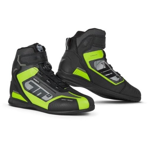 Scarpe Moto Seventy Degrees SD-BR3 VELOCE PRO Nero Giallo Fluo