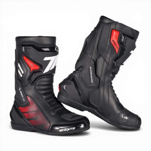 Stivali Moto Unisex Seventy Degrees SD-BR26 ALPHA Nero Rosso